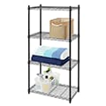 4-Tier Black Wire Shelving