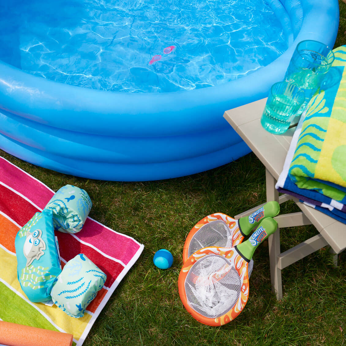 Pool activities and accessories.
