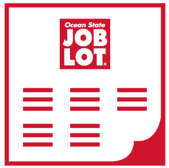 Icon: Digital flyer from Ocean State Job Lot in red and white.
