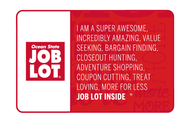 Icon: Red and white JOb Lot Insider Club card.