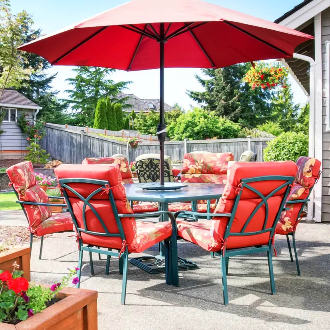 Outdoor patio set.